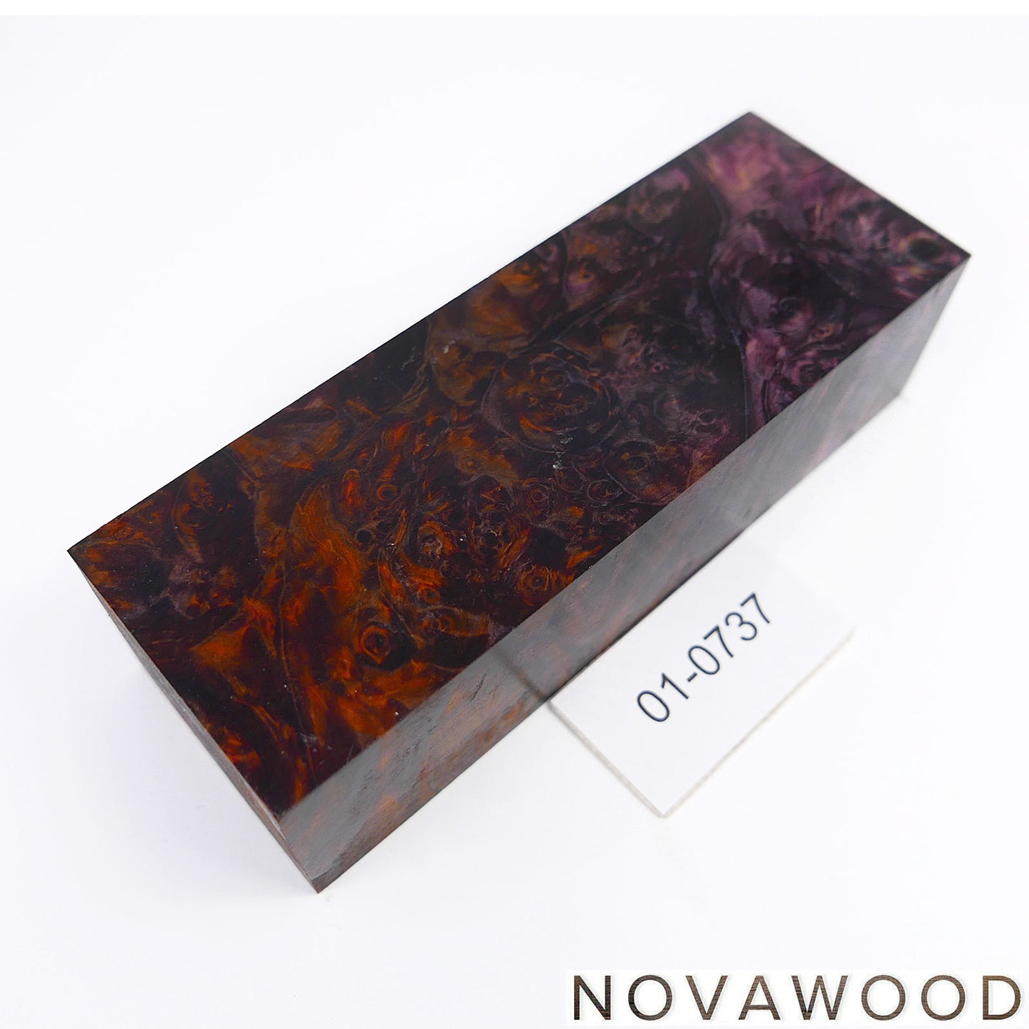 CHESTNUT BURL STABILIZED WOOD KNIFE SCALES 01-0737