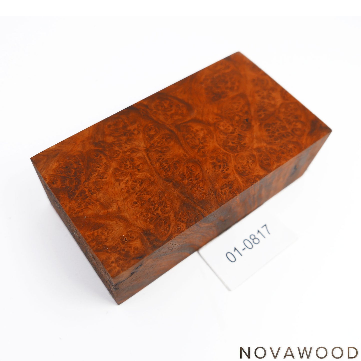 AMBOINA BURL STABILISIERT HOLZ MESSER BLOCK 01-0817