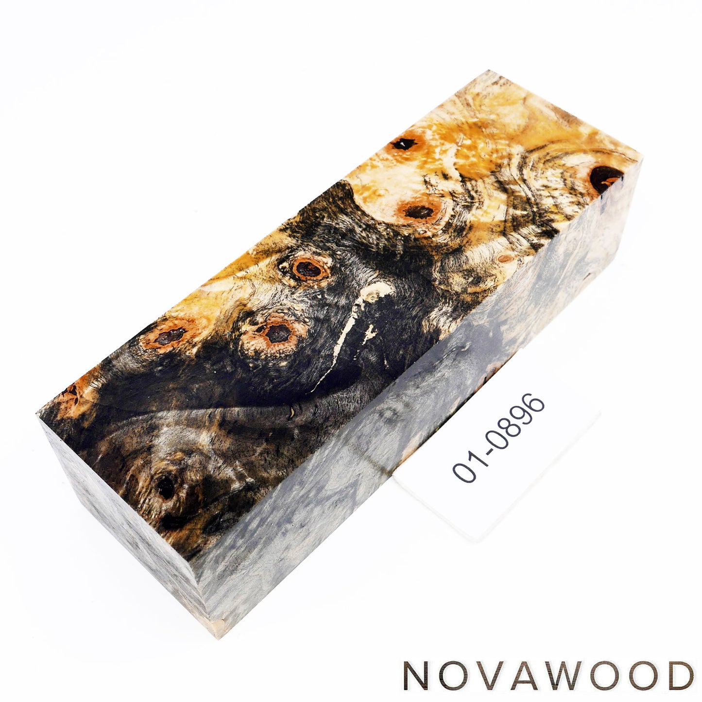 BUCKEYE BURL STABILISIERT MESSER HOLZ BLOCK 01-0896