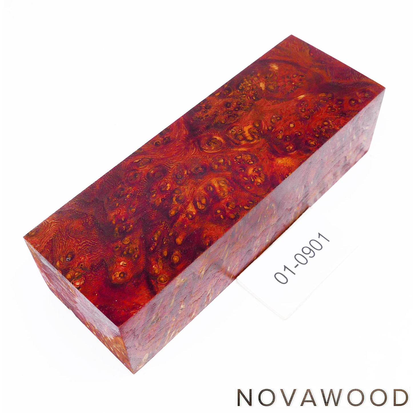 AMBOINA BURL STABILISIERT HOLZ MESSER BLOCK 01-0901