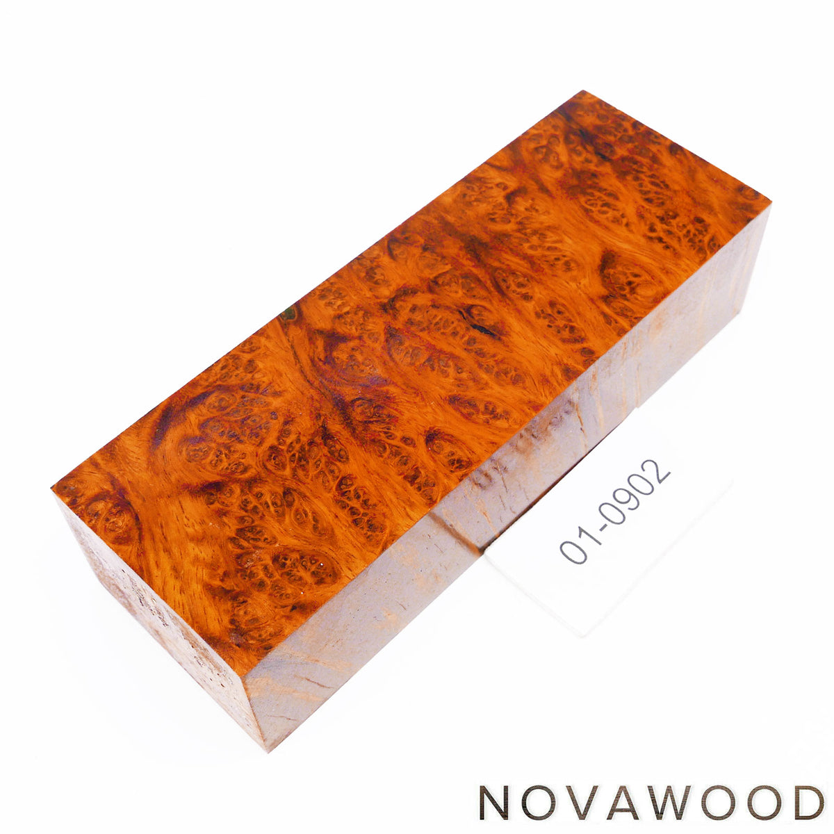 AMBOINA BURL STABILISIERT HOLZ MESSER BLOCK 01-0902