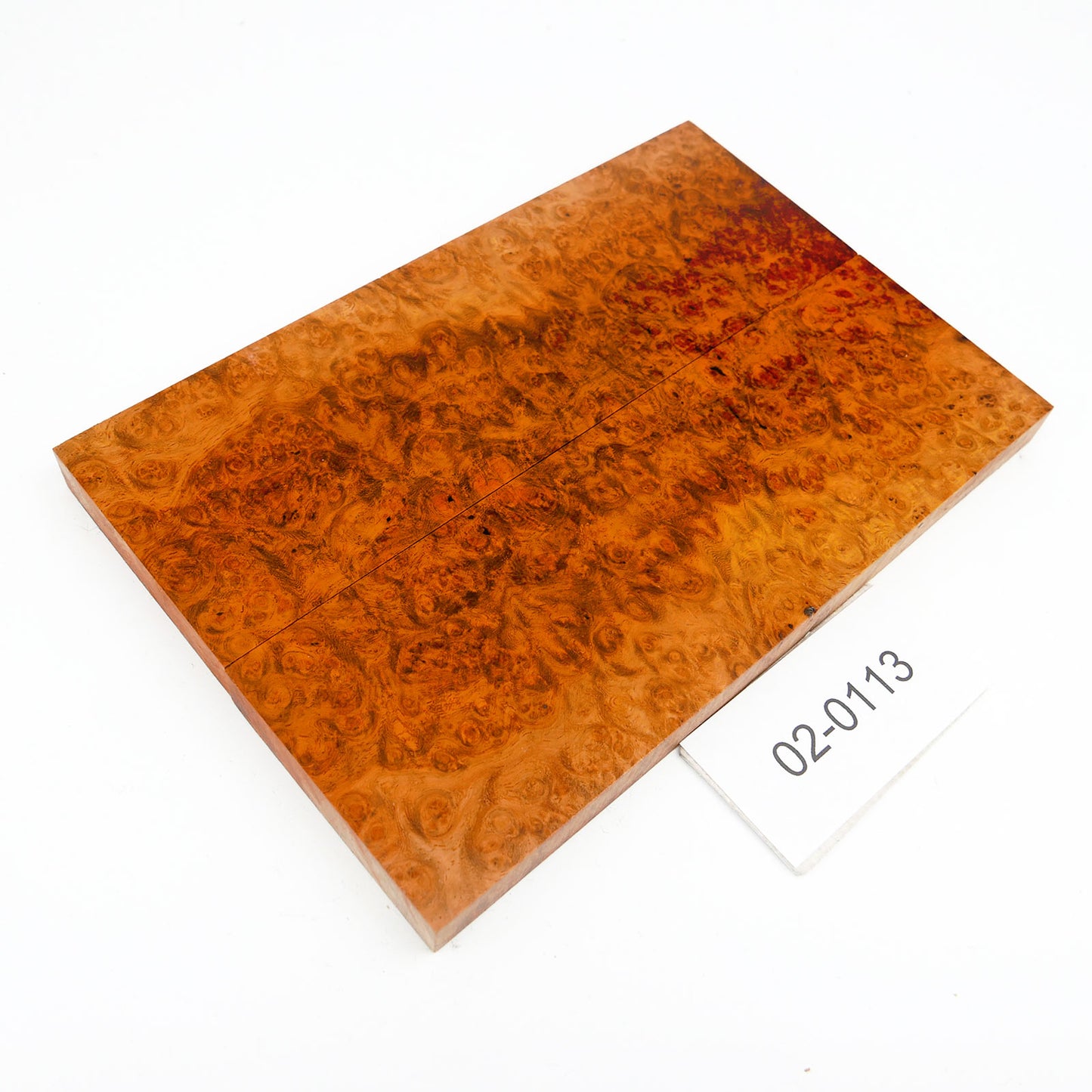 AMBOYNA BURL KNIFE HANDLE SCALES 02-0113