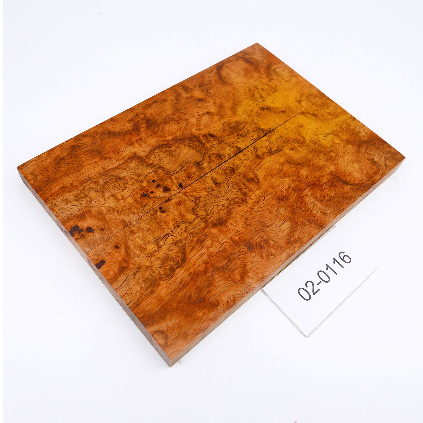 AMBOYNA BURL KNIFE WOOD HANDLE SCALES 02-0116