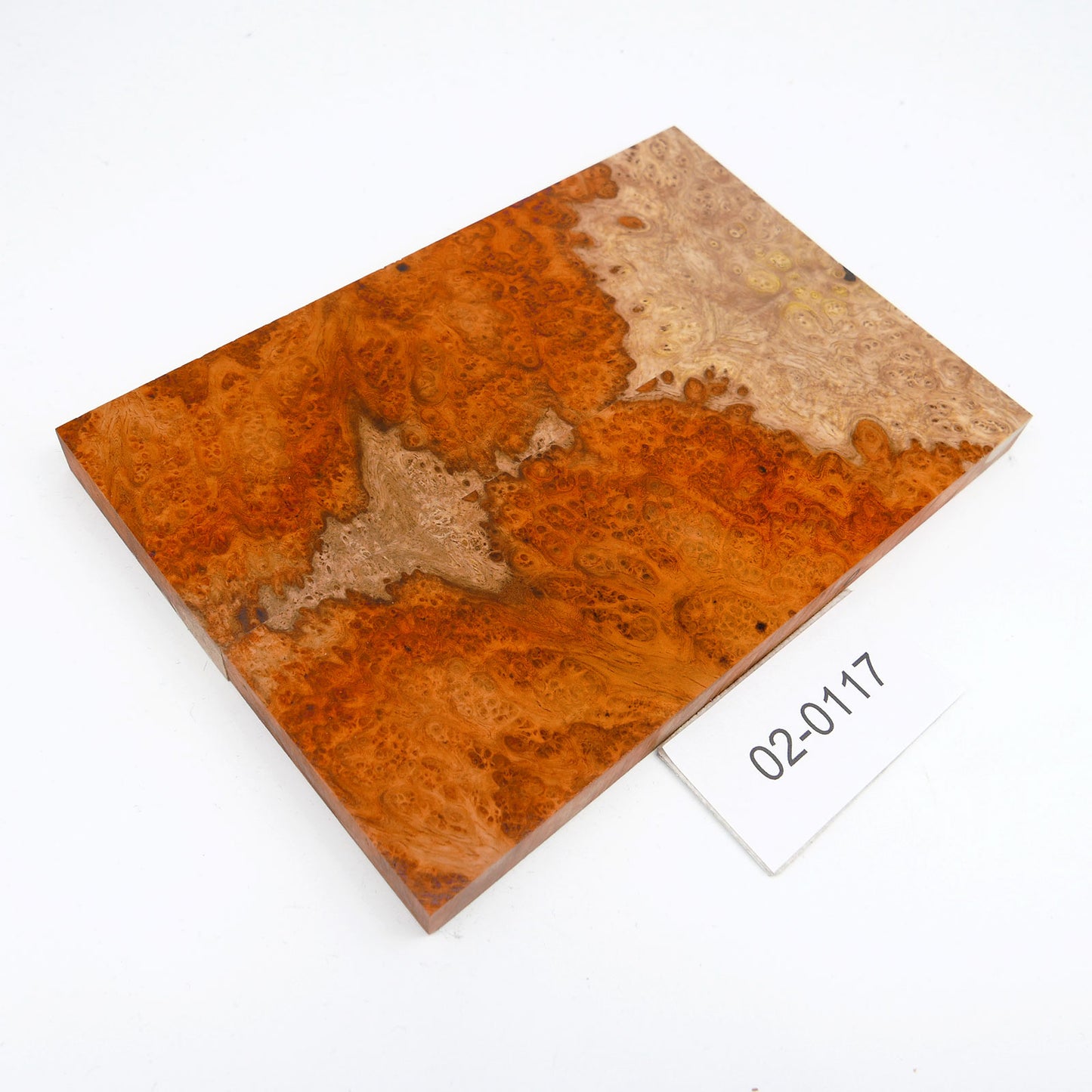 AMBOYNA BURL KNIFE WOOD HANDLE SCALES 02-0117