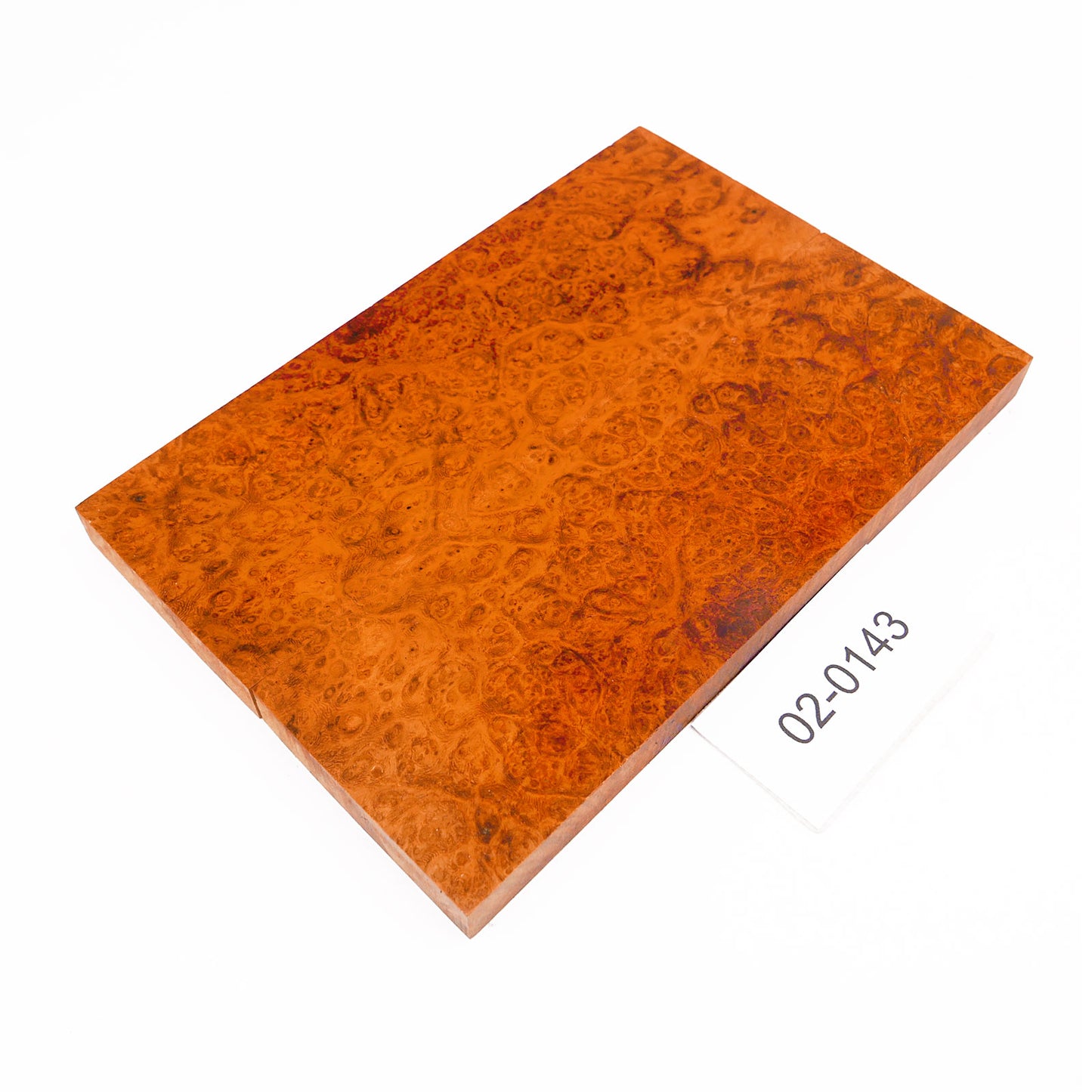 GOLDEN AMBOYNA BURL KNIFE WOOD HANDLE SCALES 02-0143