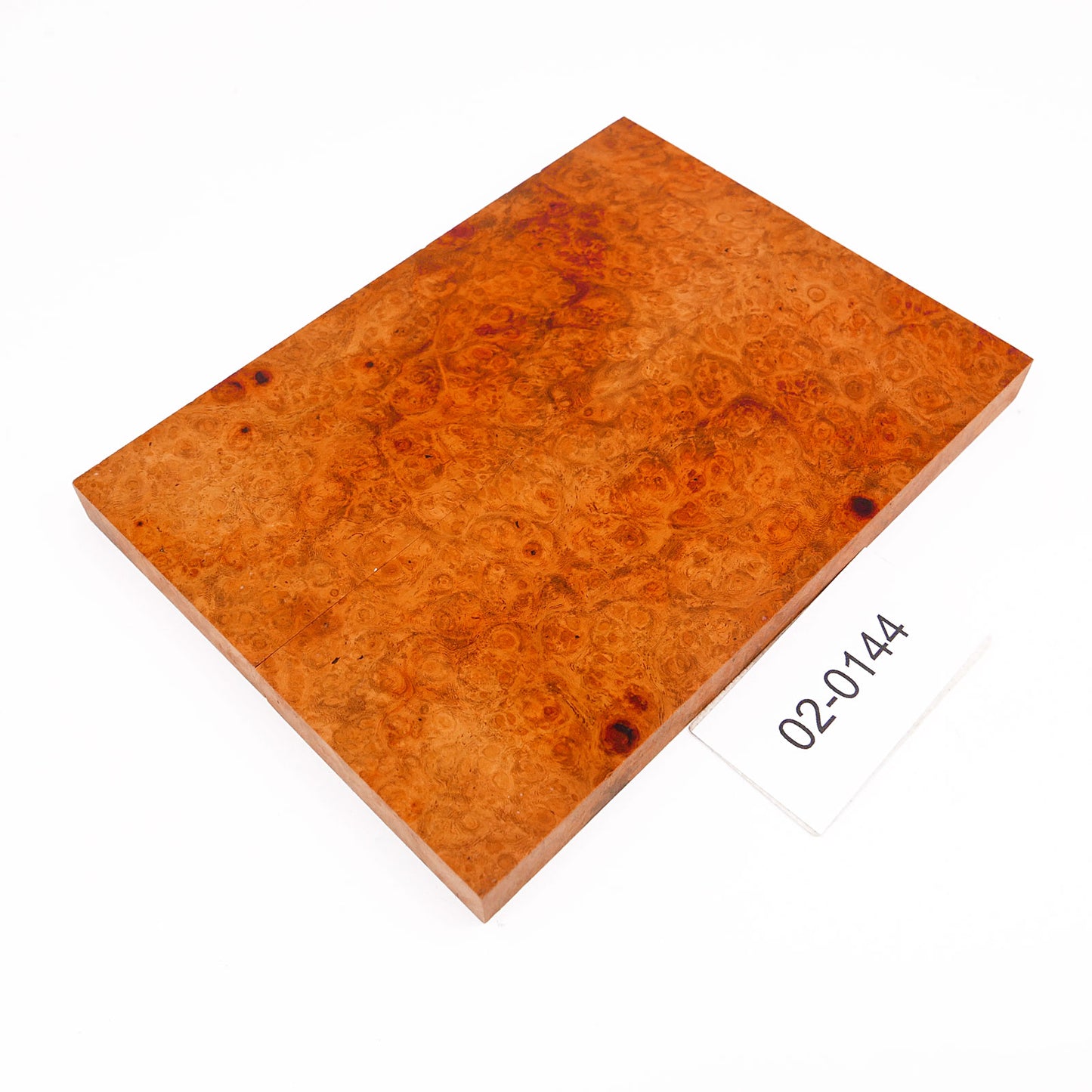 GOLDEN AMBOYNA BURL KNIFE WOOD HANDLE SCALES 02-0144