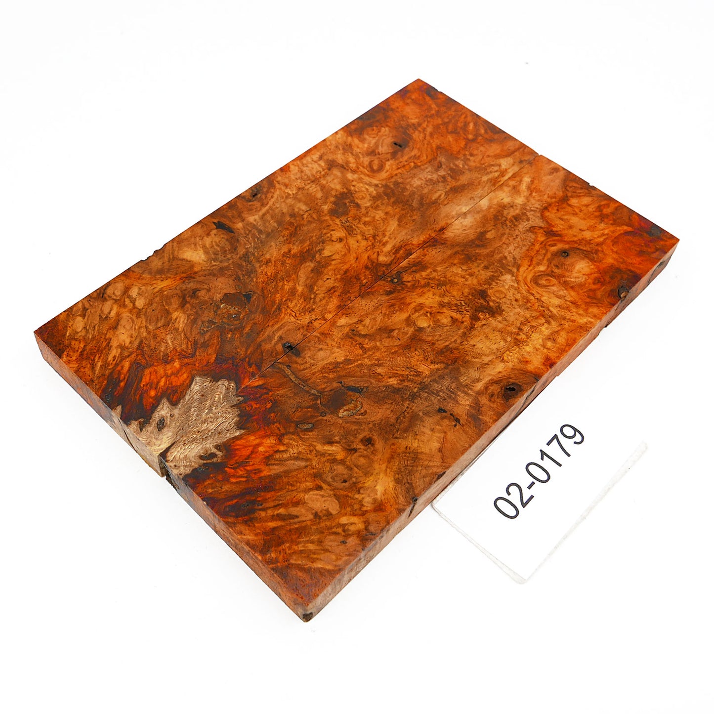 AMBOYNA BURL KNIFE HANDLE WOOD SCALES 02-0179