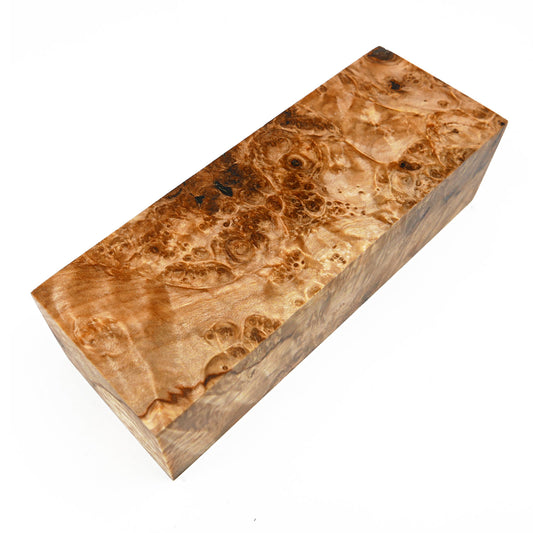 SPALTED MAPLE BURL STABILIZED WOOD KNIFE BLOCK 01-0210