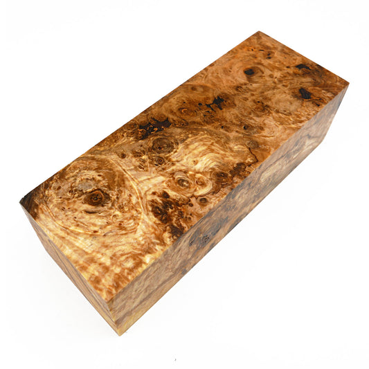 SPALTED MAPLE BURL STABILIZED WOOD KNIFE BLOCK 01-0211