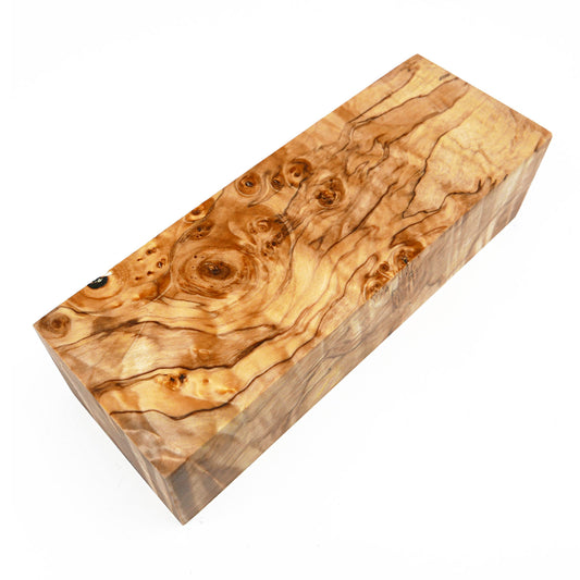 SPALTED MAPLE BURL STABILIZED WOOD KNIFE BLOCK 01-0212