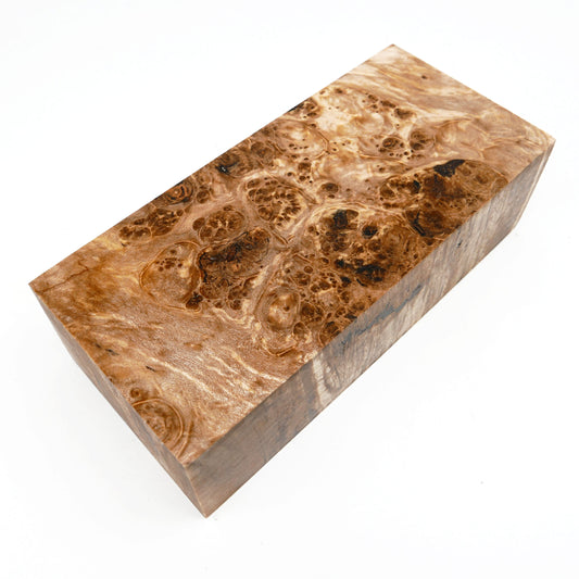 SPALTED MAPLE BURL STABILIZED WOOD KNIFE BLOCK 01-0213