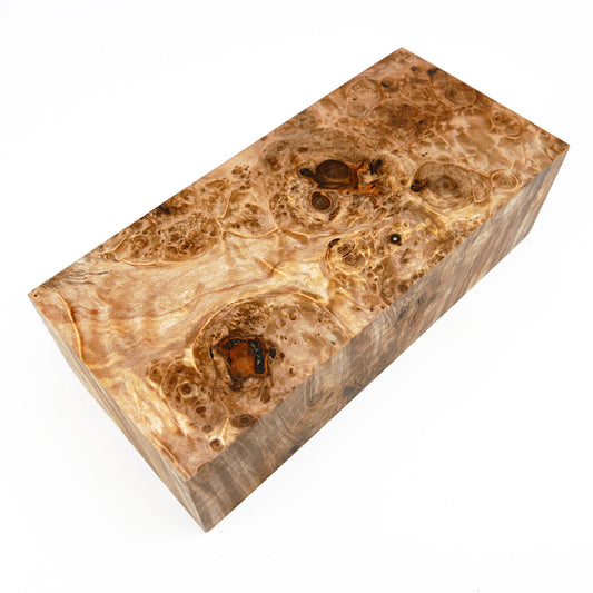 SPALTED MAPLE BURL STABILIZED WOOD KNIFE BLOCK 01-0214