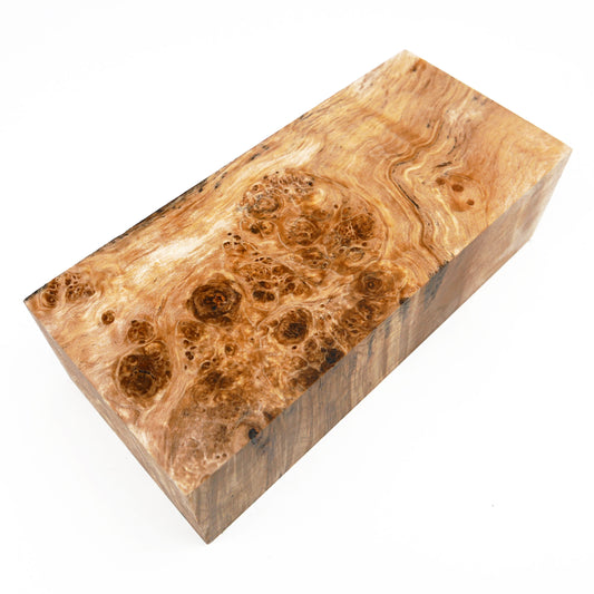 SPALTED MAPLE BURL STABILIZED WOOD KNIFE BLOCK 01-0215