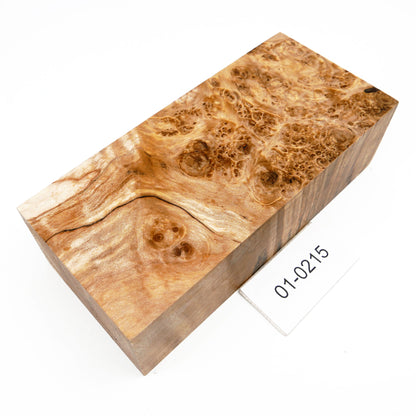 SPALTED MAPLE BURL STABILIZED WOOD KNIFE BLOCK 01-0215