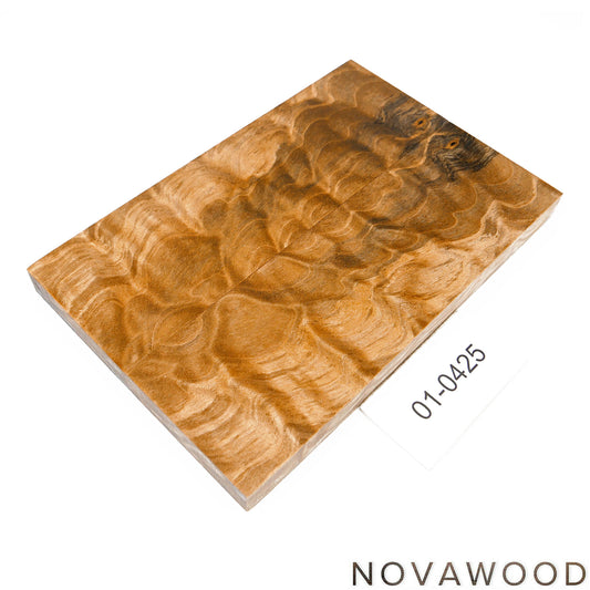 QUILTED MAPLE STABILIZED WOOD KNIFE SCALES 01-0425