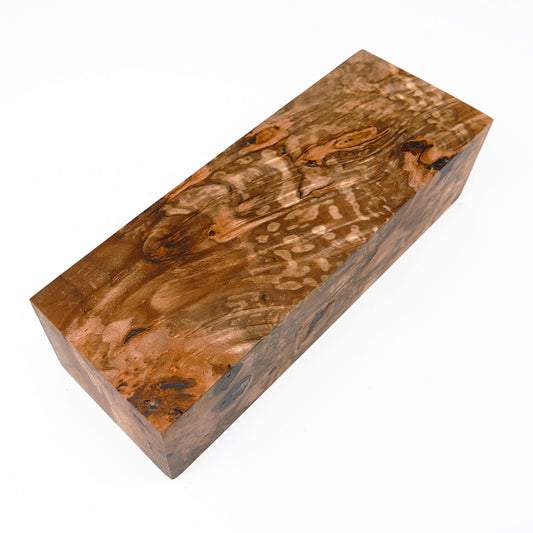 SPALTED MAPLE BURL STABILIZED WOOD KNIFE BLOCK 01-0492