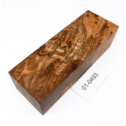 SPALTED MAPLE BURL STABILIZED WOOD KNIFE BLOCK 01-0493