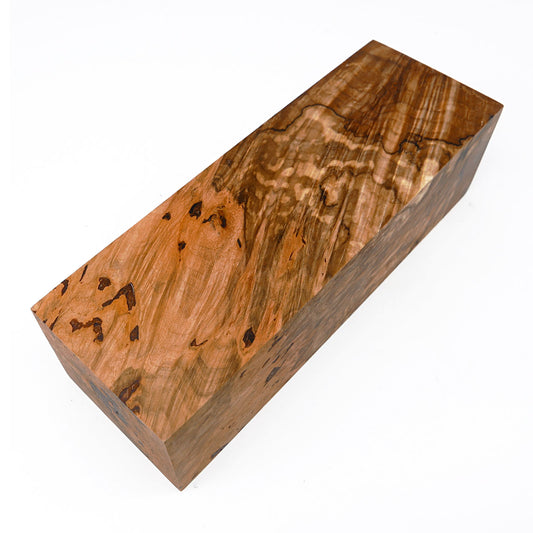 SPALTED MAPLE BURL STABILIZED WOOD KNIFE BLOCK 01-0494