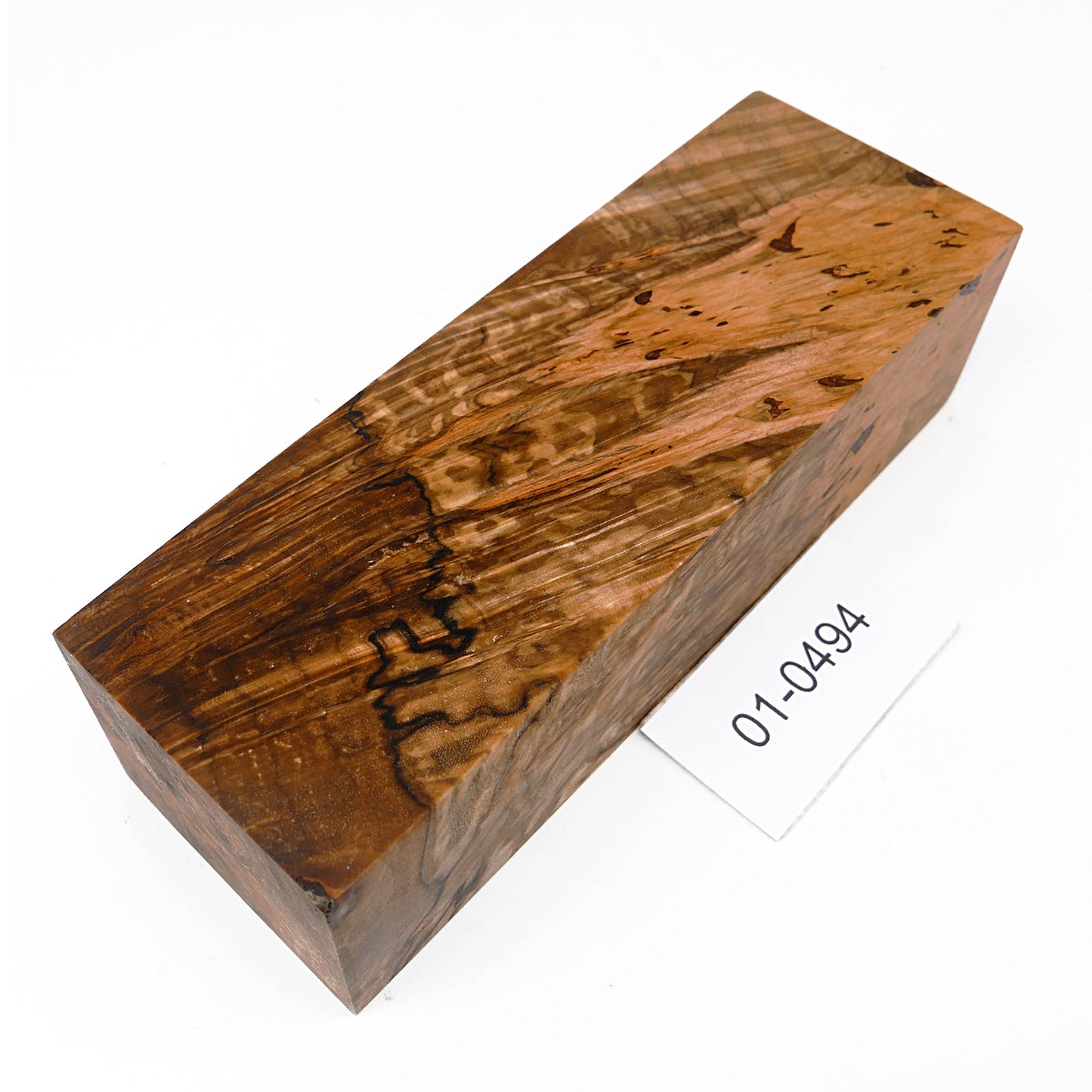 SPALTED MAPLE BURL STABILIZED WOOD KNIFE BLOCK 01-0494