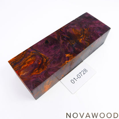 CHESTNUT BURL STABILIZED WOOD KNIFE SCALES 01-0728