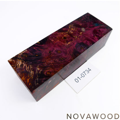 CHESTNUT BURL STABILIZED WOOD KNIFE SCALES 01-0734