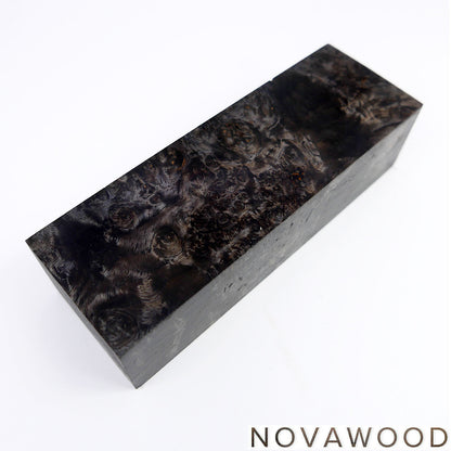 AMBOYNA BURL SAPWOOD STABILIZED WOOD KNIFE BLOCK 01-0739