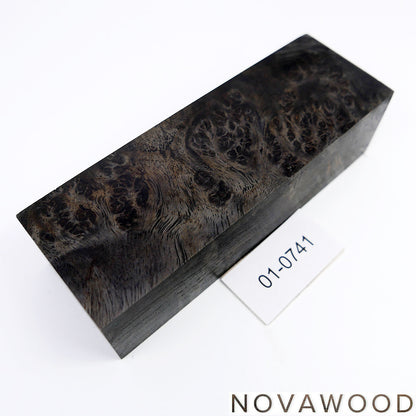 AMBOYNA BURL SAPWOOD STABILIZED WOOD KNIFE BLOCK 01-0741