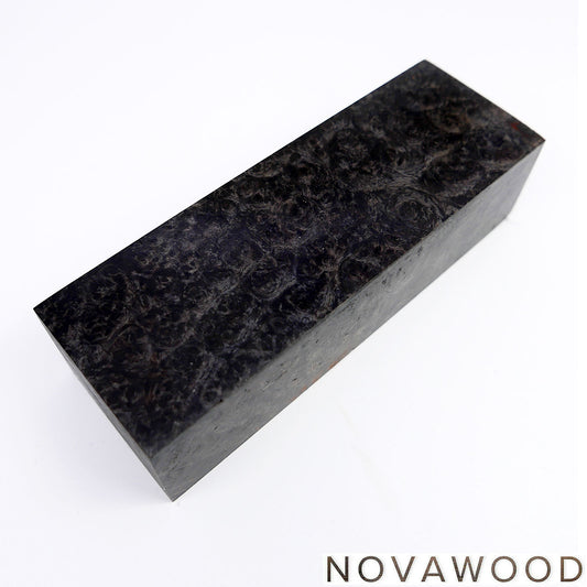 AMBOYNA BURL SAPWOOD STABILIZED WOOD KNIFE BLOCK 01-0742