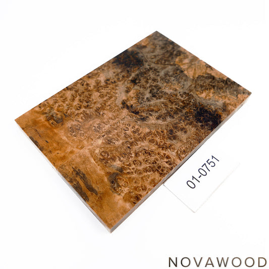 AMBOYNA SAPWOOD STABILIZED KNIFE WOOD SCALES 01-0751