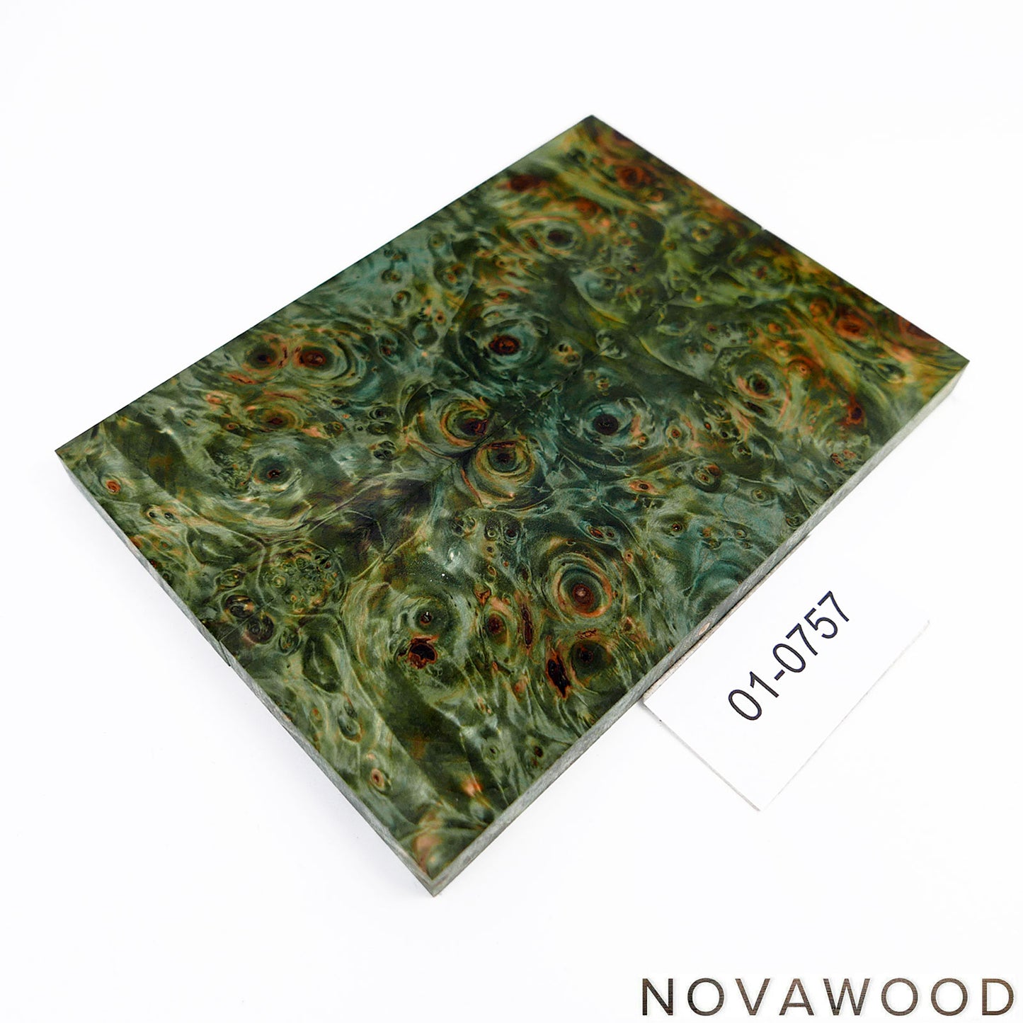 CHESTNUT BURL STABILIZED WOOD KNIFE SCALES 01-0757