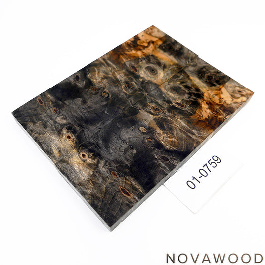BUCKEYE BURL STABILIZED WOOD KNIFE BLOCK 01-0759