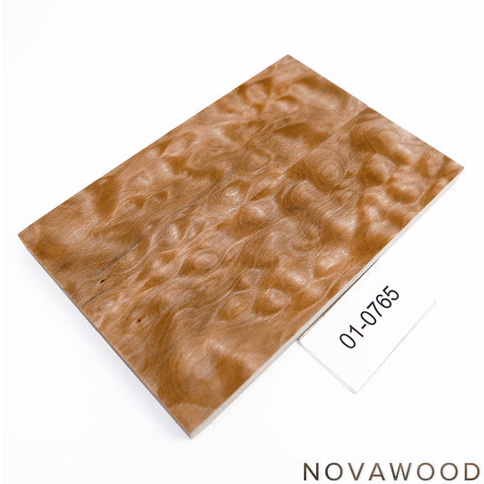 QUILTED MAPLE STABILISIERT MESSER HOLZ SCHALENPAAR 01-0765