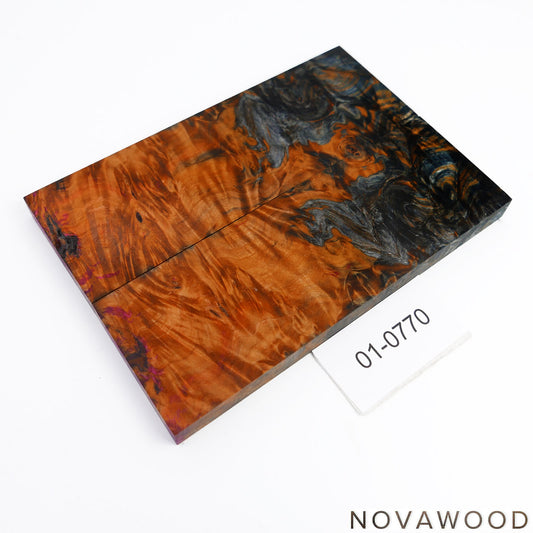CHESTNUT BURL STABILIZED WOOD KNIFE SCALES 01-0770