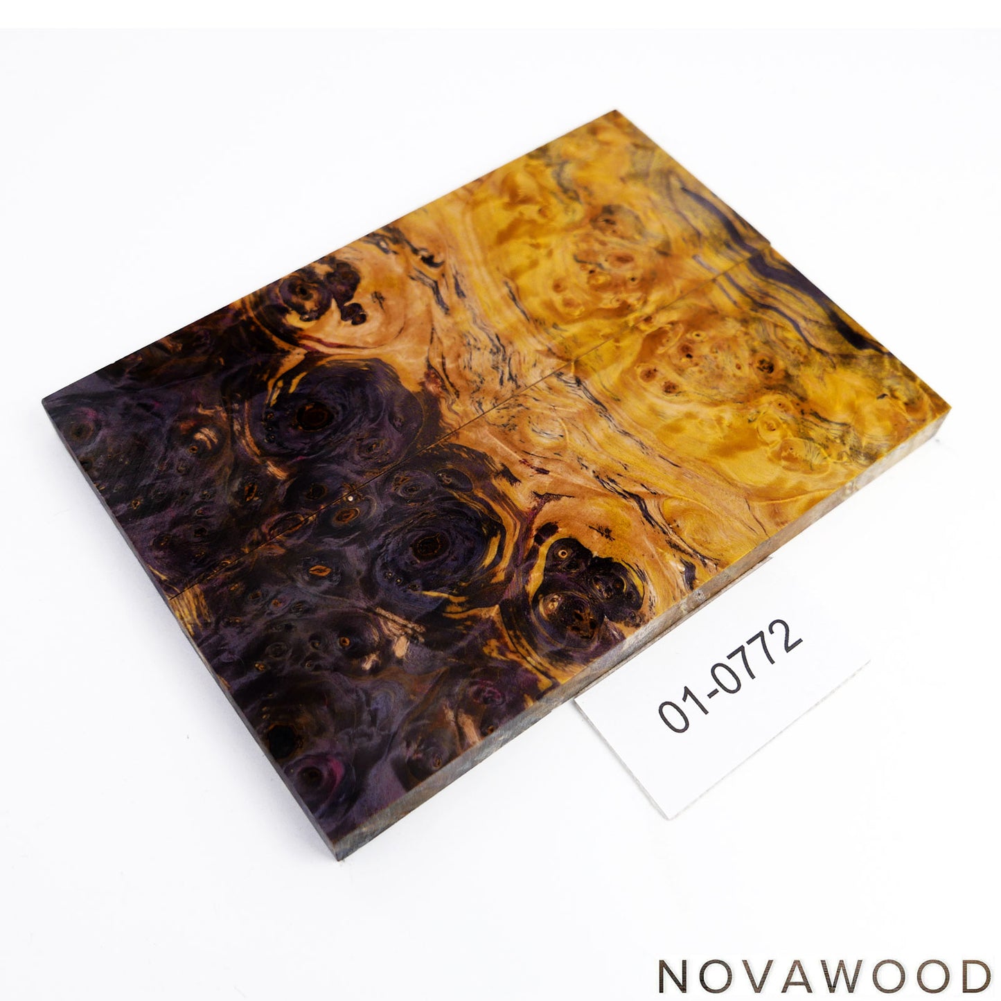 CHESTNUT BURL STABILIZED WOOD KNIFE SCALES 01-0772