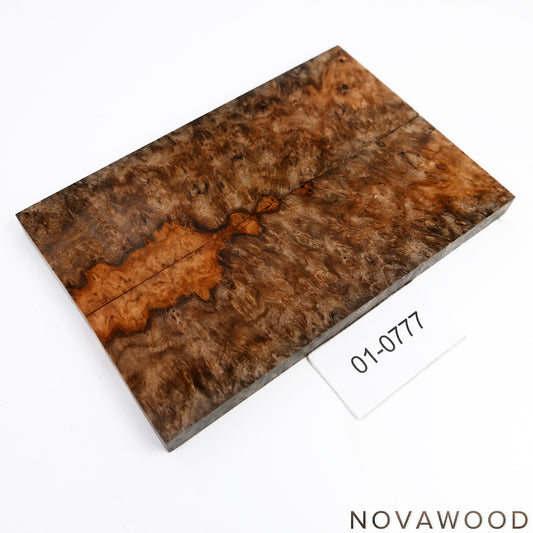 AMBOINA MASER STABILISIERT MESSER HOLZ SCHALENPAAR 01-0777