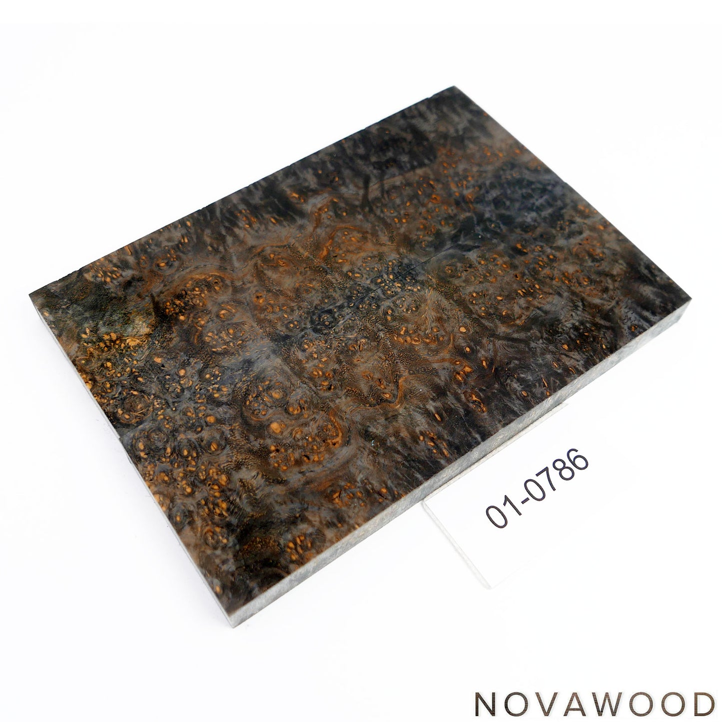 AMBOYNA SAPWOOD STABILIZED KNIFE WOOD SCALES 01-0786