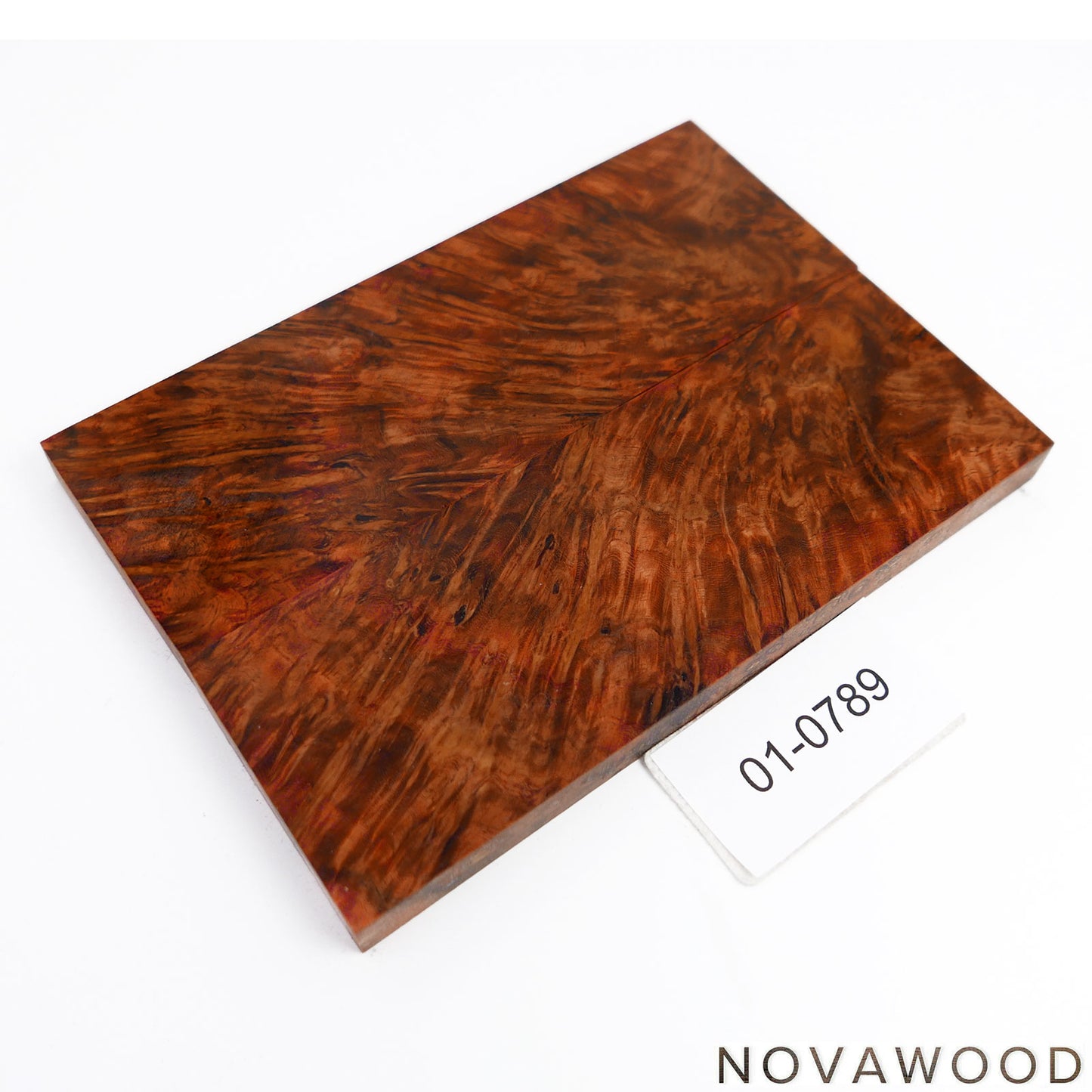 AMBOYNA SAPWOOD STABILIZED KNIFE WOOD SCALES 01-0789