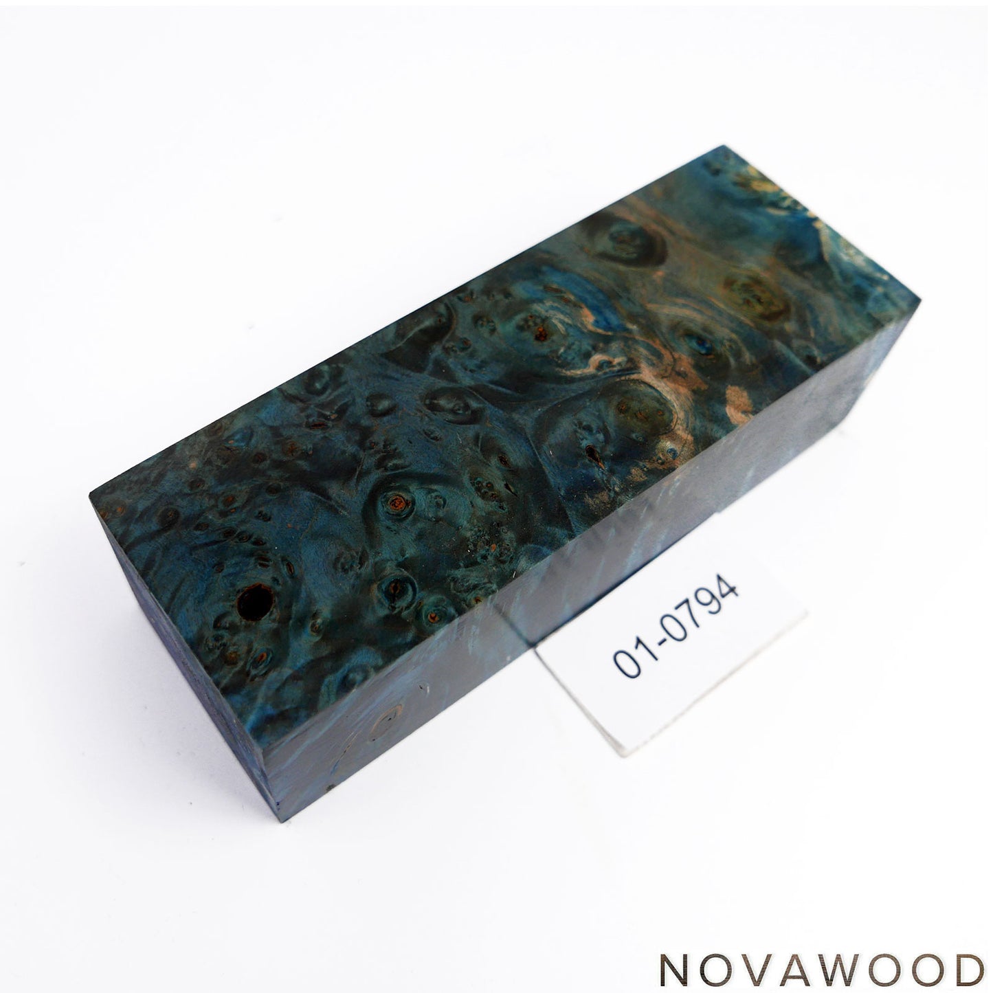 CHESTNUT BURL STABILIZED WOOD KNIFE BLOCK 01-0794
