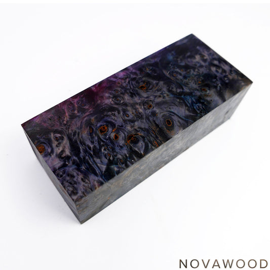CHESTNUT BURL STABILIZED WOOD KNIFE BLOCK 01-0795
