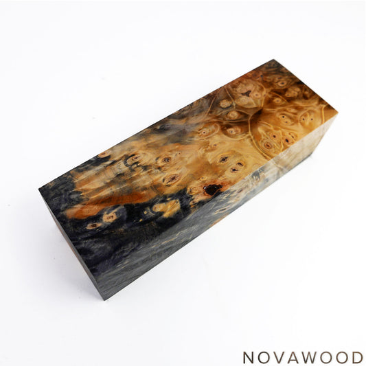 CHESTNUT BURL STABILIZED WOOD KNIFE BLOCK 01-0796
