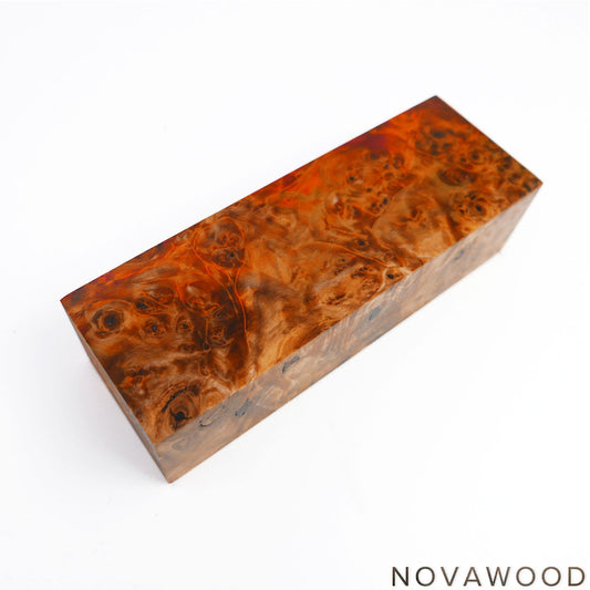 CHESTNUT BURL STABILIZED WOOD KNIFE BLOCK 01-0800