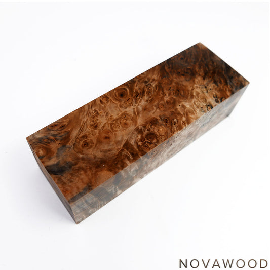 CHESTNUT BURL STABILIZED WOOD KNIFE BLOCK 01-0801
