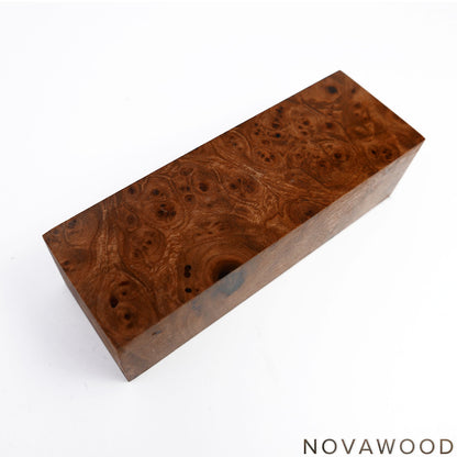 ELM TREE BURL STABILIZED WOOD KNIFE BLOCK 01-0803