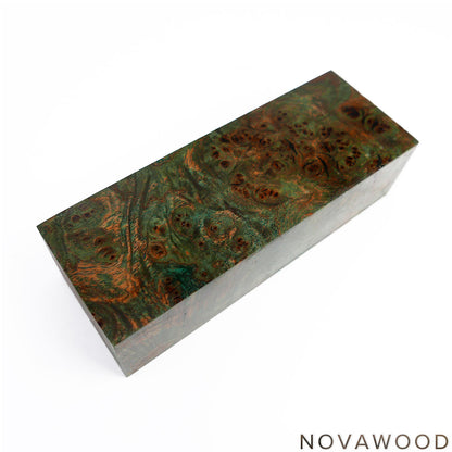 ELM TREE BURL STABILIZED WOOD KNIFE BLOCK 01-0804