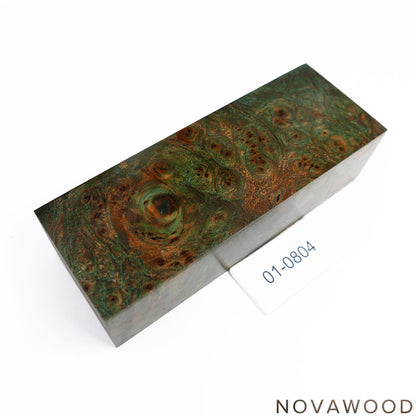 ELM TREE BURL STABILIZED WOOD KNIFE BLOCK 01-0804