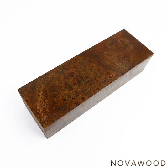 ELM TREE BURL STABILIZED WOOD KNIFE BLOCK 01-0805