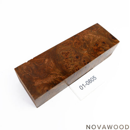ELM TREE BURL STABILIZED WOOD KNIFE BLOCK 01-0805