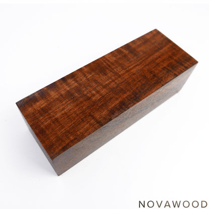 HAWAIIANISCHES CURLY KOA STABILISIERT MESSER BLOCK 01-0806