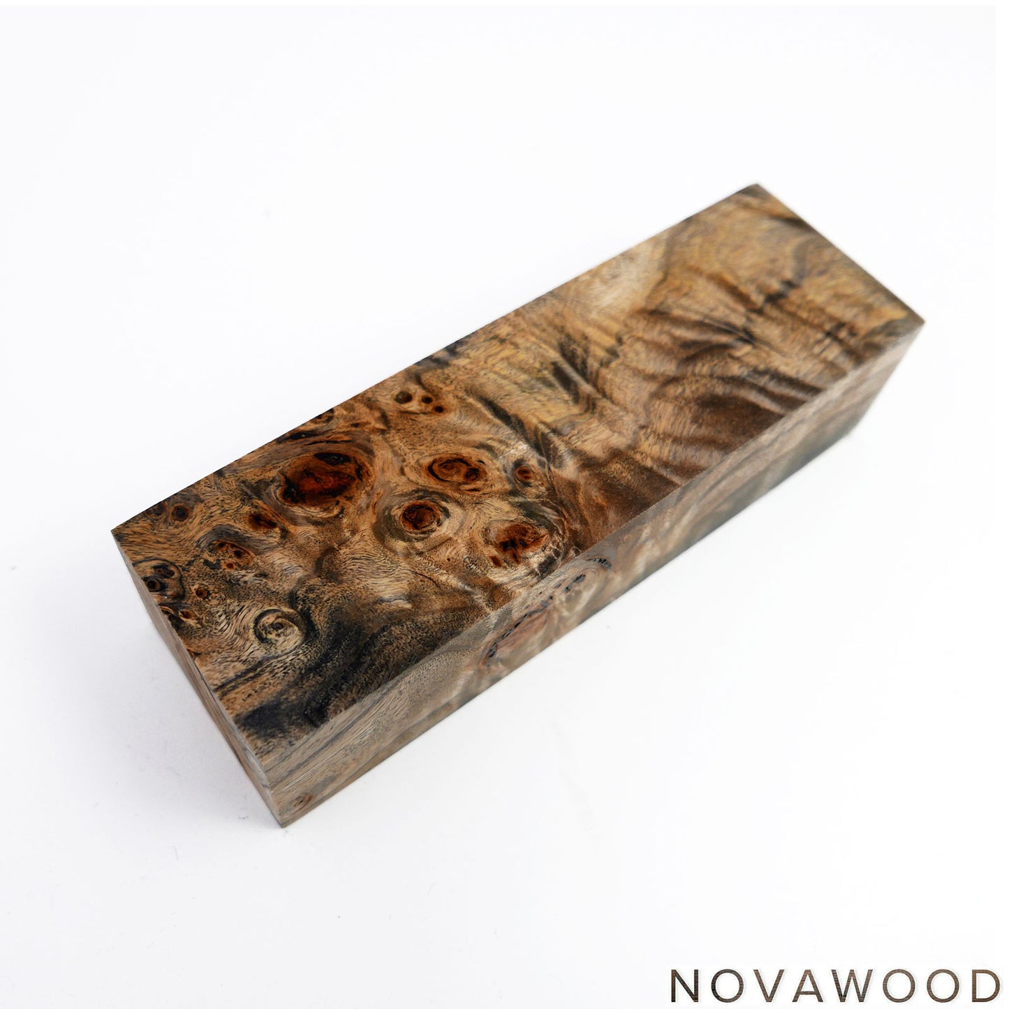 POPLAR BURL STABILIZED WOOD KNIFE BLOCK 01-0808