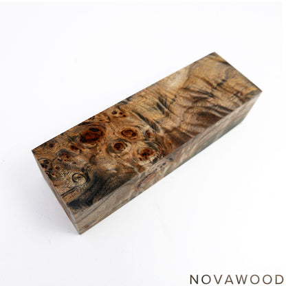 POPLAR BURL STABILIZED WOOD KNIFE BLOCK 01-0808